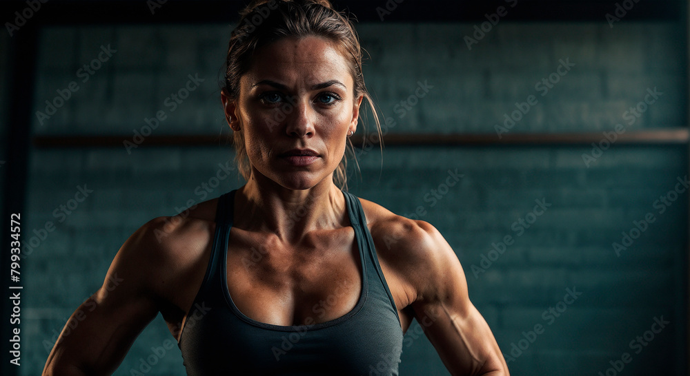 Fototapeta premium Inflated female body, close-up