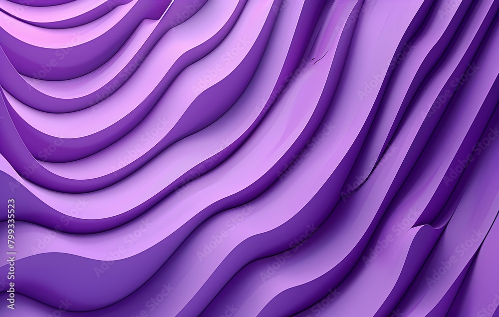   3D render of a purple abstract background with curved lines Modern wallpaper with a wave pattern Vector illustration In the style of stock photography, professional photography, highly detailed