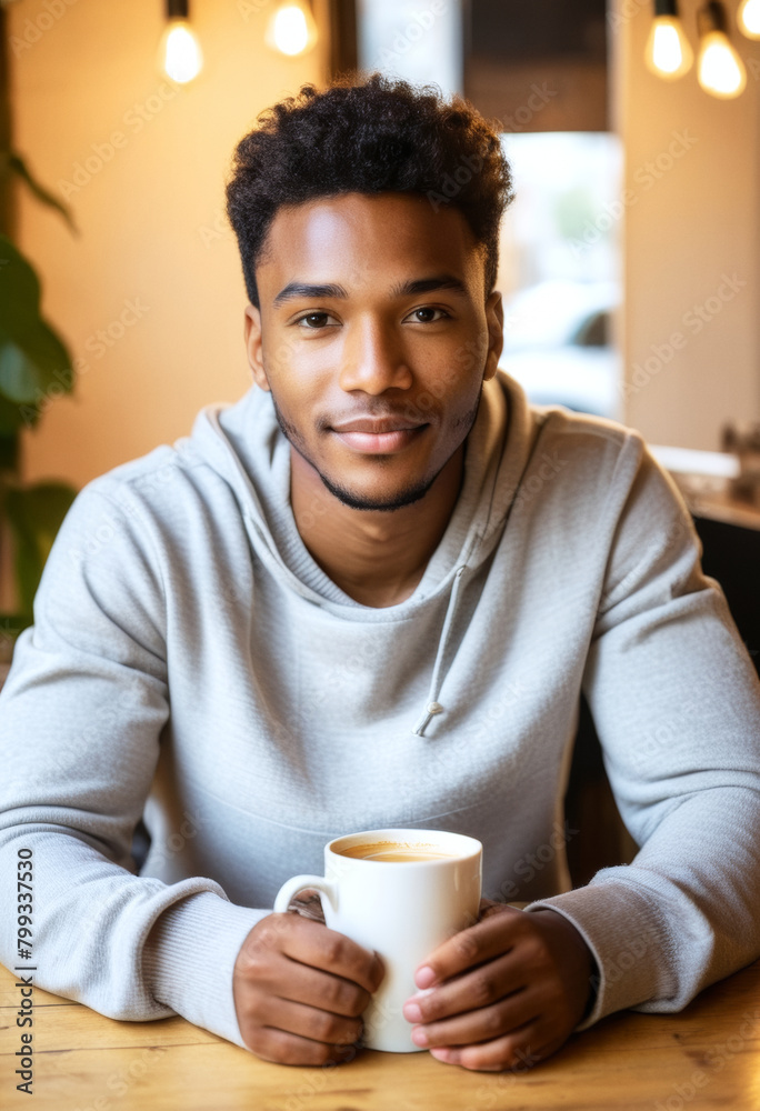 A portrait photo of a beautiful black man A portrait photo of a beautiful black man