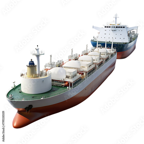 Container cargo ship logistics and transportation of international isolated