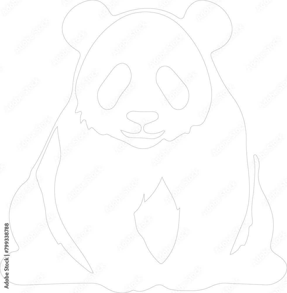 panda outline