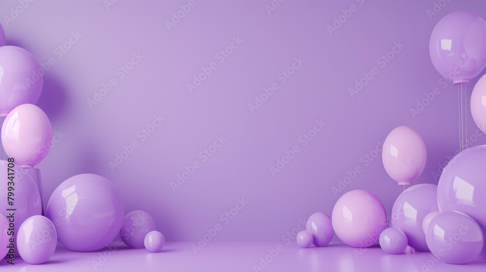 3d rendering of colorful purple background wall with birthday party decoration, purple colors, empty wall mock up, birthday invitation, greeting card 3d rendering of colorful purple background wall with birthday party decoration, purple colors, empty wall mock up, birthday invitation, greeting card