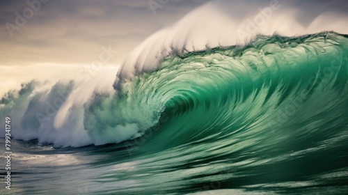 Majestic Wave Curling in the Ocean © Balaraw