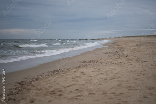 Küstenlinie am Strand bei Blavand, Dänemark
