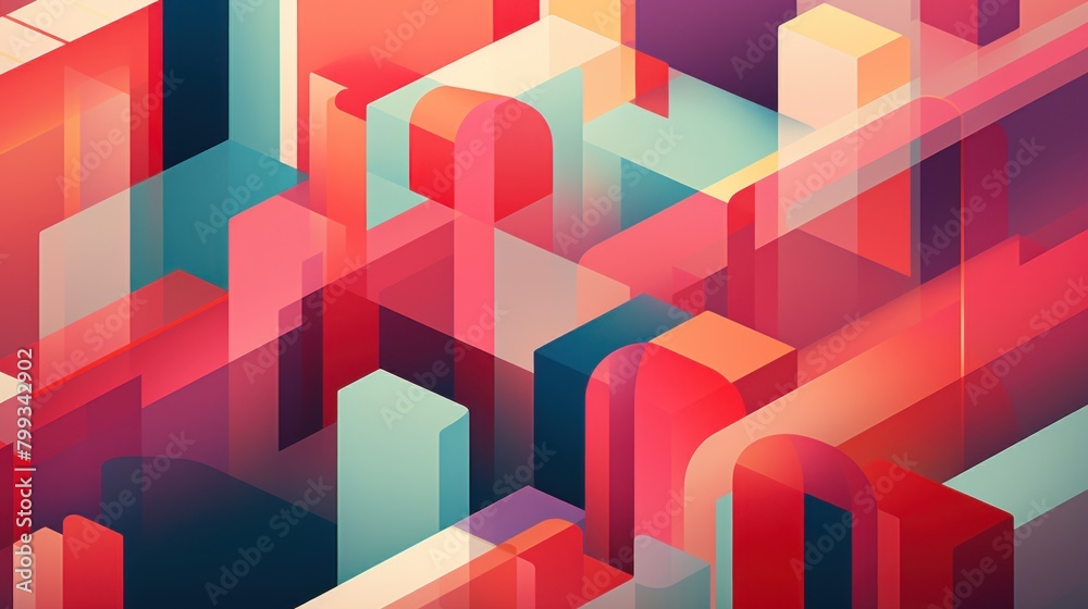 Colorful Abstract Geometric Shapes Colorful Abstract Geometric Shapes