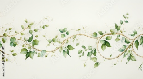 Elegant Floral Vine Illustration on a Soft Background