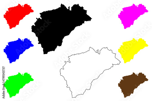 Province of Segovia  Kingdom of Spain  Autonomous Community Castile and Leon  map vector illustration  scribble sketch Segovia map