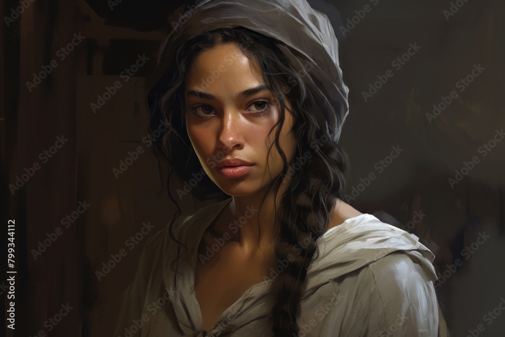 Portrait of a Young Woman in Historical Costume Portrait of a Young Woman in Historical Costume