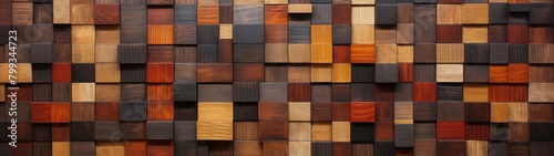 Variety of Wooden Blocks Textured Background