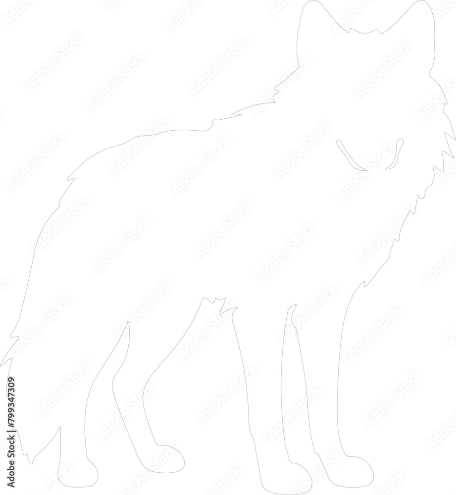 red wolf outline red wolf outline