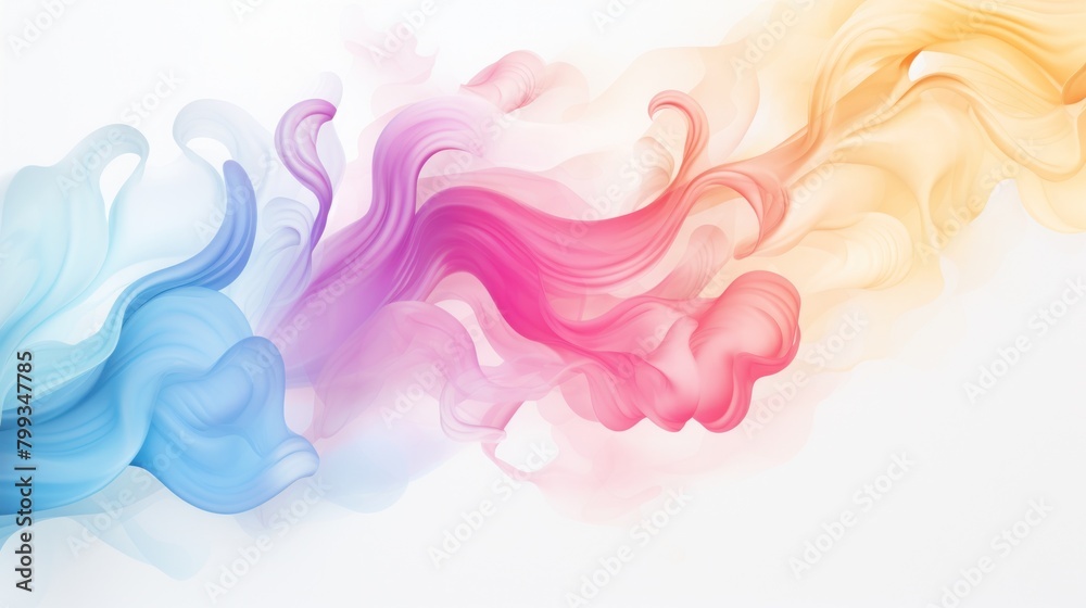 Abstract Colorful Smoke Waves