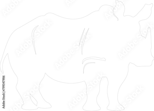 rhinoceros outline