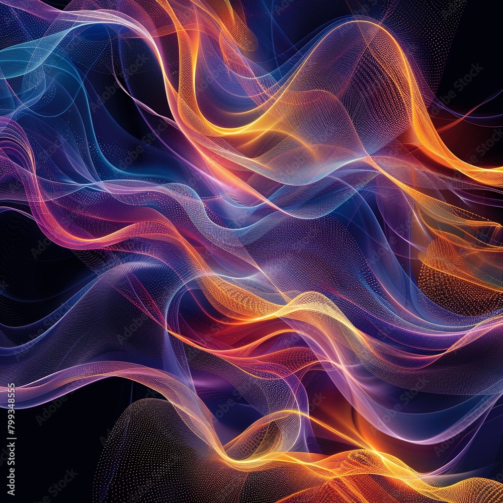 Obraz premium Business innovation wallpaper with abstract swirling patterns, representing ideas and motion