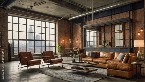 tasteful and sophisticated soft urban loft living room © The A.I Studio