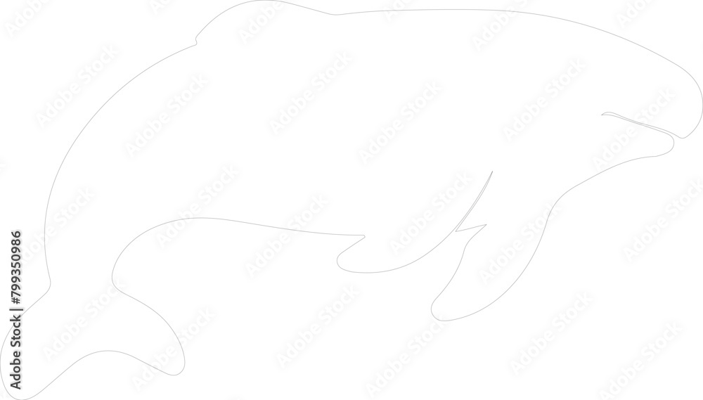 sea cow outline