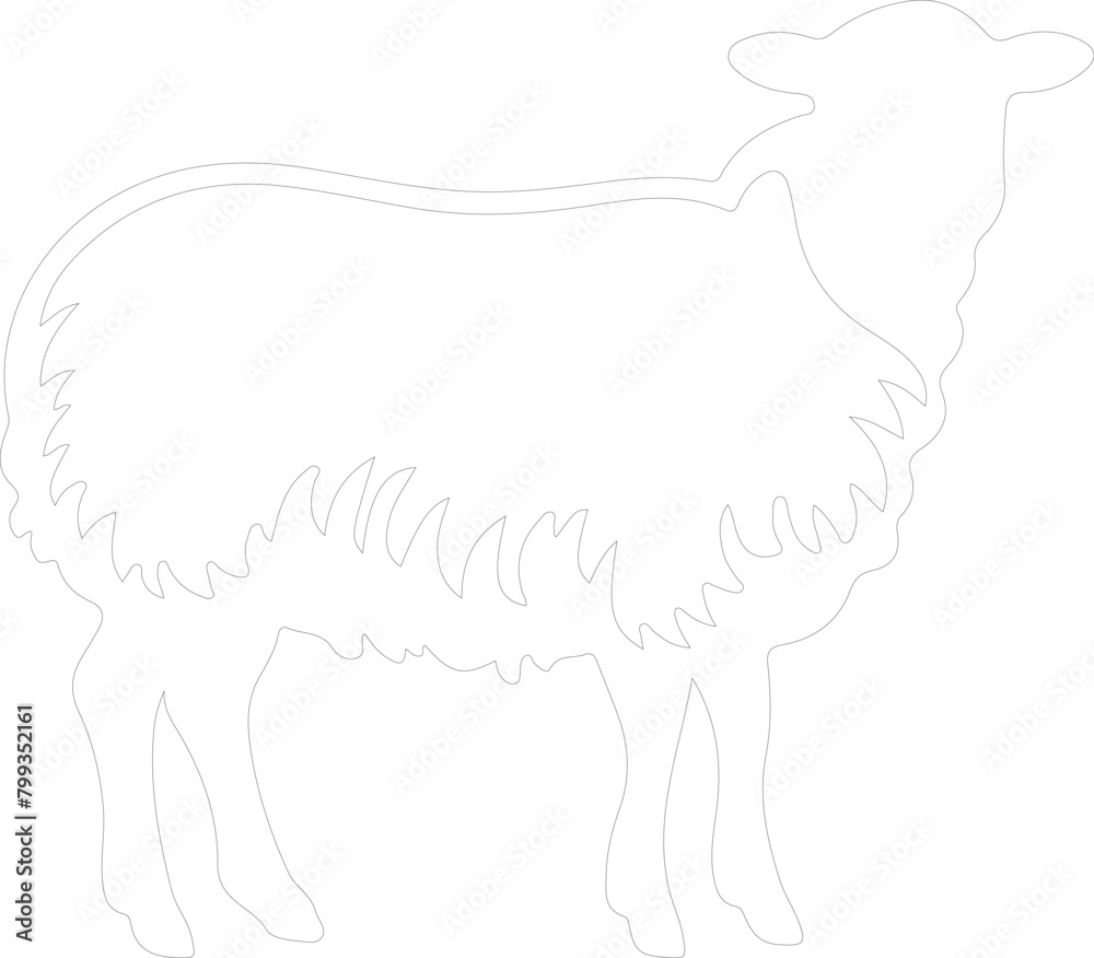 sheep outline sheep outline