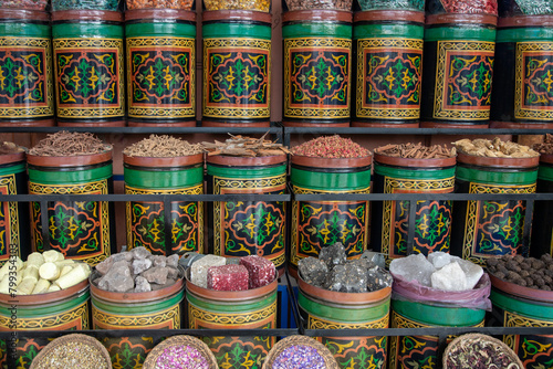 Spices at the Moroccan market in Marrakech