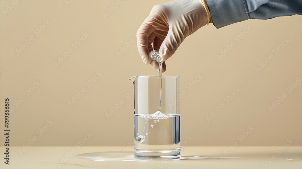 Testing of water samples in the lab.