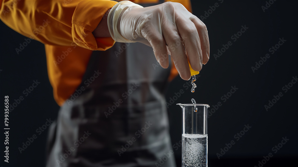 Testing of water samples in the lab.