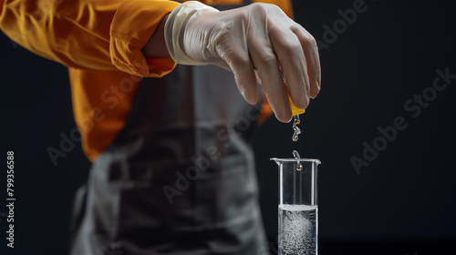 Obraz na płótnie Testing of water samples in the lab. w salonie