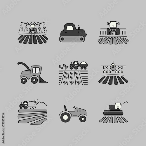 Farm Field isolated icon. Agriculture transport sign