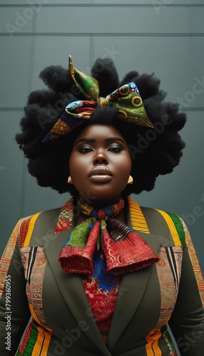 Elegant African Woman Traditional Attire Portrait

 (ID: 799360955)