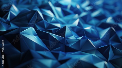 blue technology concept background. Molecules technology with polygonal shapes AI generated