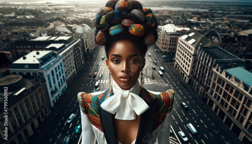  Elegant African Woman Traditional Attire Portrait

 (ID: 799360982)