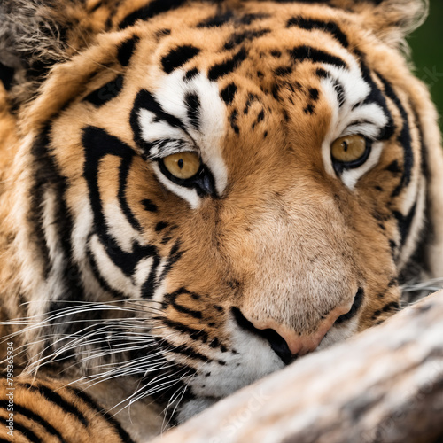 Tiger with brown eyes