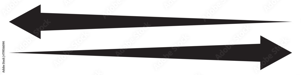 Black arrow icon, vector, silhouette. Double side Long arrows icon. Long arrow silhouette, icon vector. Long Arrow vector. Arrow pointing. Vector set of trendy long Black arrow icon, vector, silhouette. Double side Long arrows icon. Long arrow silhouette, icon vector. Long Arrow vector. Arrow pointing. Vector set of trendy long