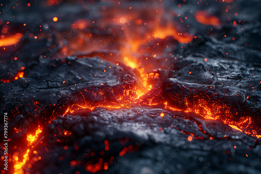 Intense red and yellow flames close-up of lava, hell, apocalypse and inferno concept Intense red and yellow flames close-up of lava, hell, apocalypse and inferno concept