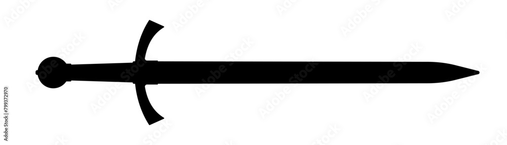 sword silhouette - vector illustration sword silhouette - vector illustration