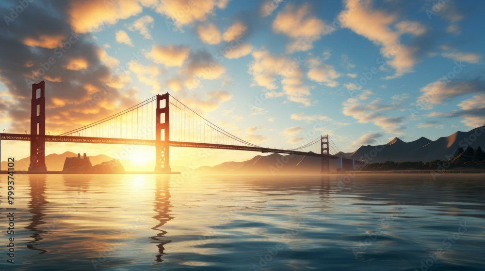 Fototapeta premium Golden Gate Bridge at Sunset