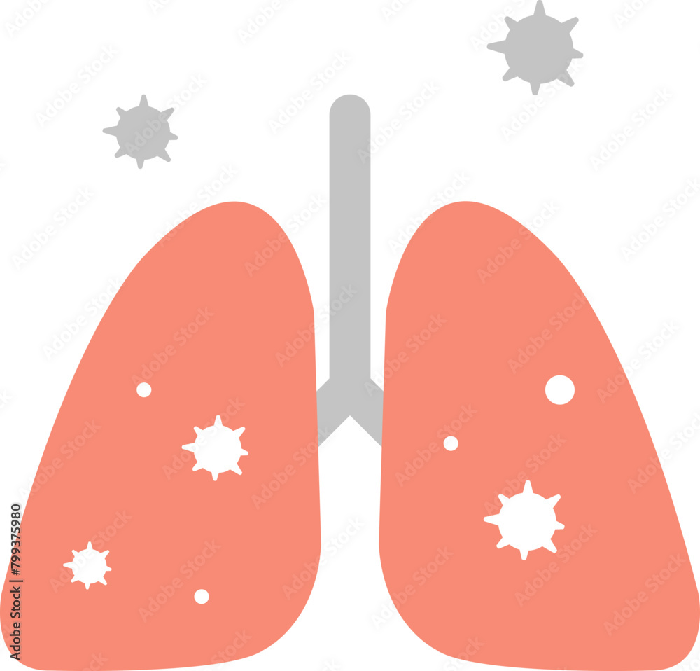 Lung virus icon
Lung virus icon