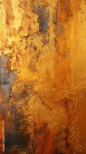 Golden Splatter Painting photo