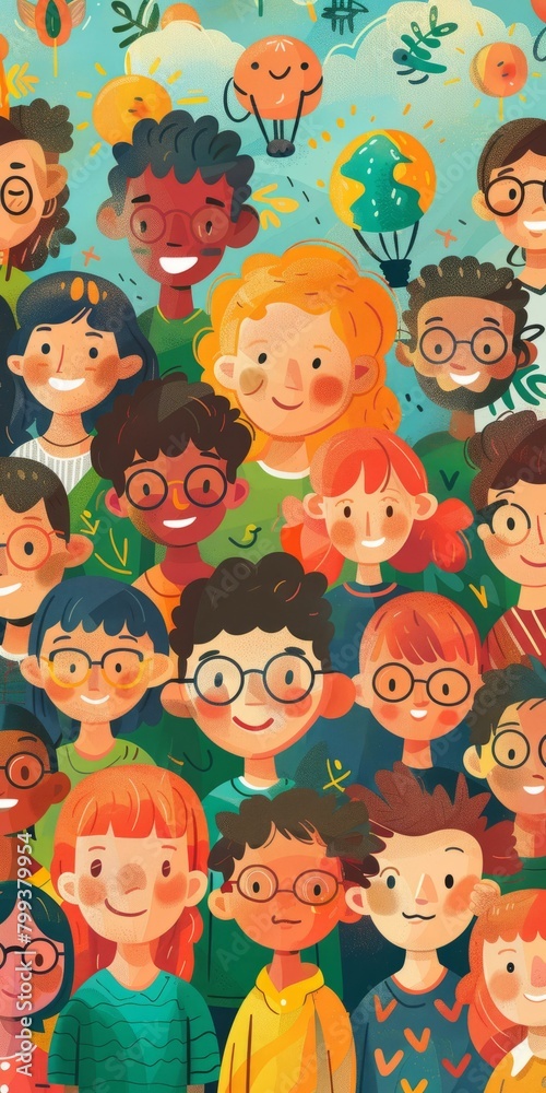 A Diverse Group of People of Different Ethnicities Wearing Glasses A Diverse Group of People of Different Ethnicities Wearing Glasses