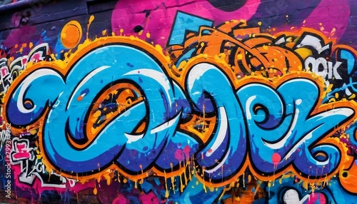 Urban Expression: Background with Graffiti-Like Elements and Street Art Motifs 
