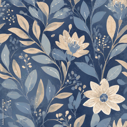 all over seamless floral pattern cottagecore boho design