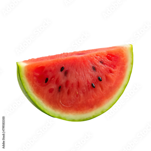 Watermelon fruit isolated on transparent background