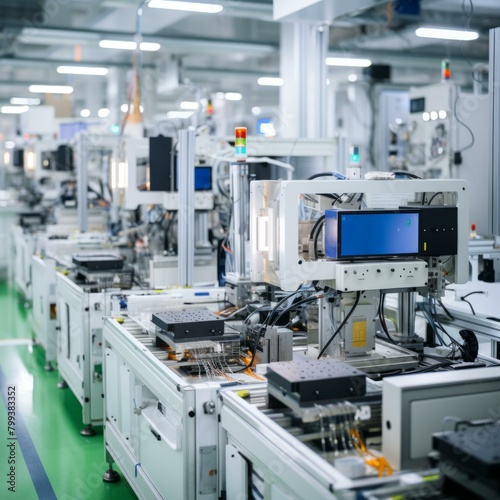 Automated SMT production line in electronics manufacturing
