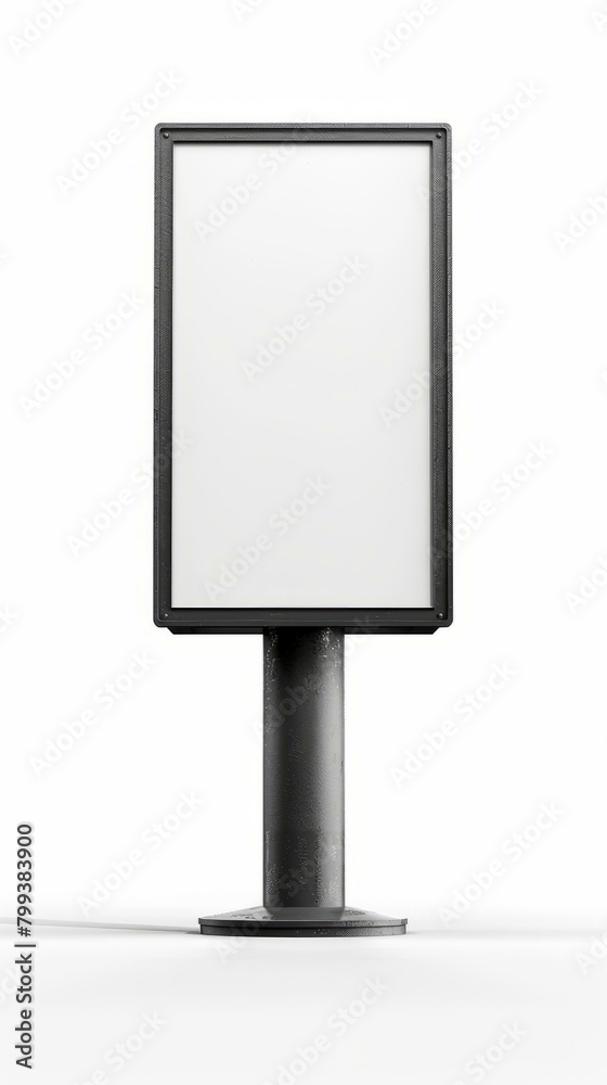 Blank advertising billboard on a white background Blank advertising billboard on a white background