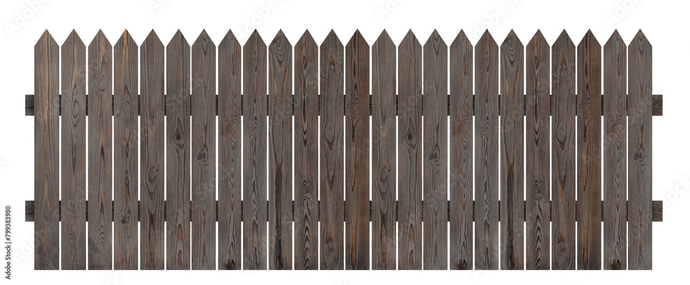 Wooden fence isolated on white. Enclosing structure Wooden fence isolated on white. Enclosing structure