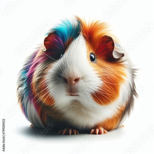 guinea pig on white background