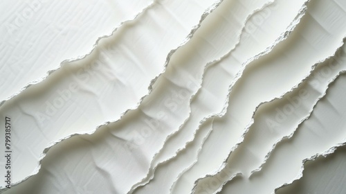 White crumpled fabric with wavy folds