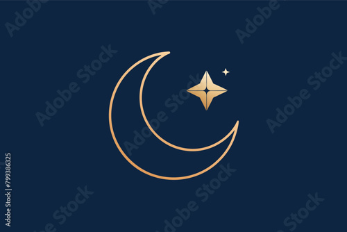 minimalist design embodying simplicity and elegance of new moon on dark background.