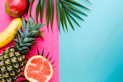 Creative trendy summertime banner mockup. Summer shopping sales and vacation concept.