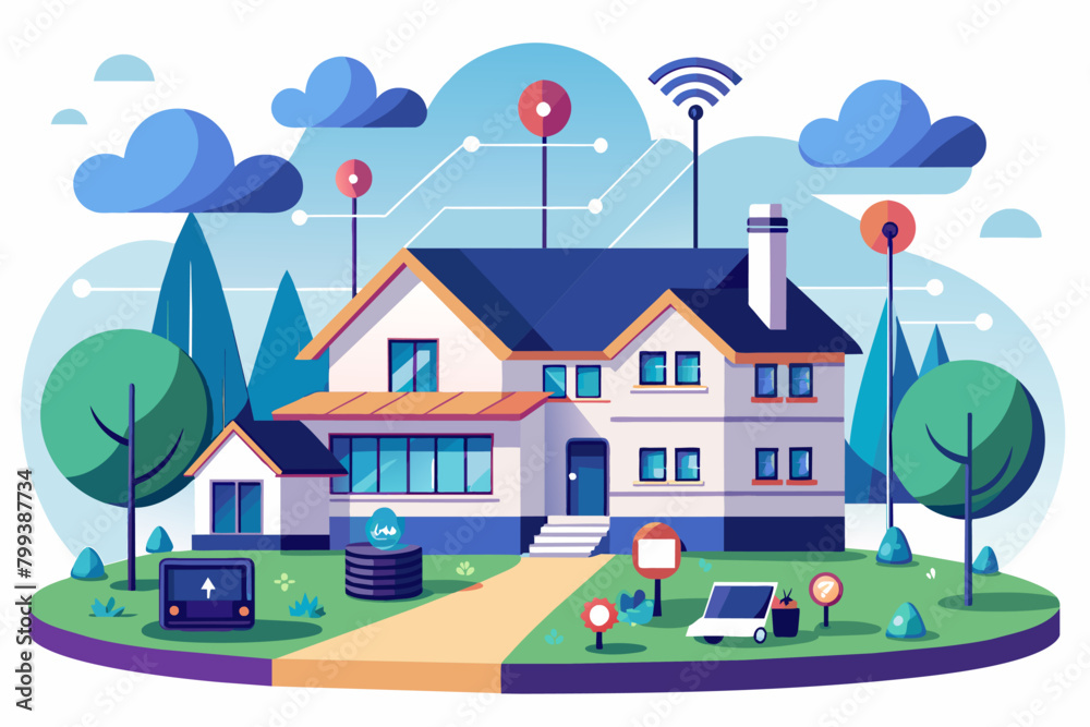 mesh router system that provides complete Wi-Fi coverage throughout a large house. mesh router system that provides complete Wi-Fi coverage throughout a large house.