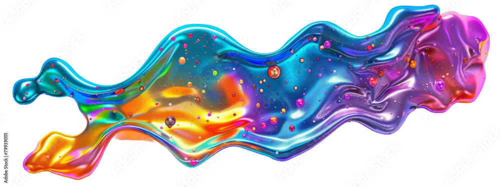 Vibrant Multicolored Abstract Liquid Splash with Iridescent Bubbles Vibrant Multicolored Abstract Liquid Splash with Iridescent Bubbles