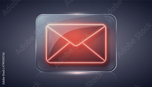 e icon. Red email icon © Adrian