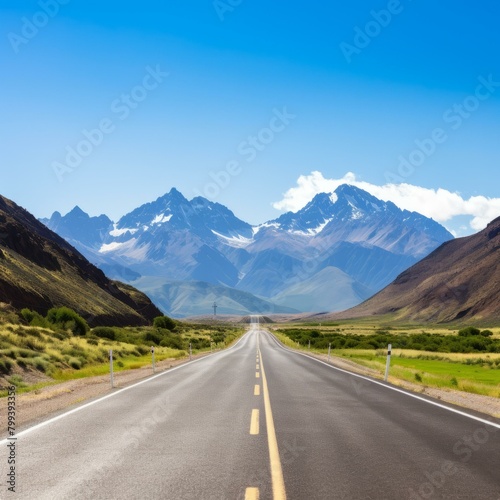 Road through the Andes Mountains